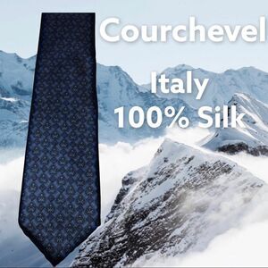 NWT Courchevel navy blue burgundy tie